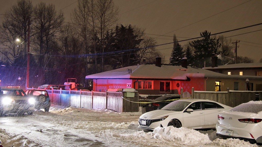 A home in Whalley was surrounded with police tape following a shooting Thursday.