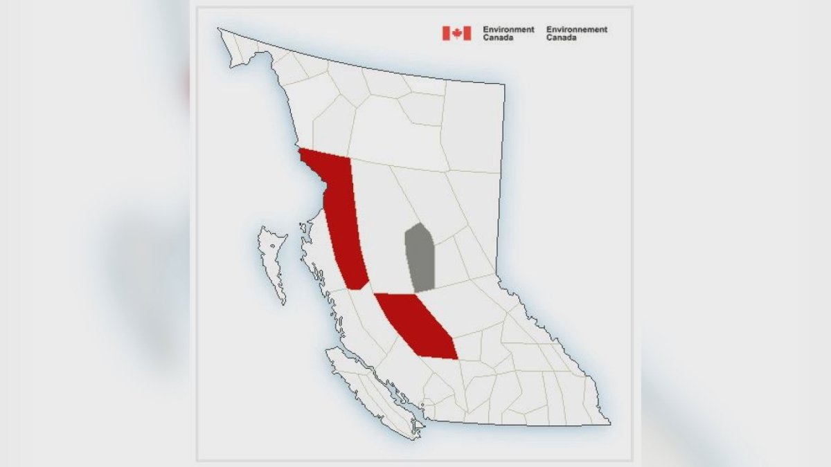 Two warnings are in effect for B.C., according to Environment Canada.