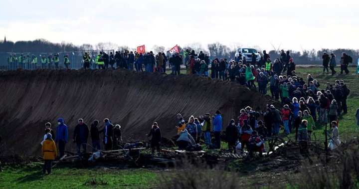 Climate activists gather to defend western Germany village from coal mine expansion