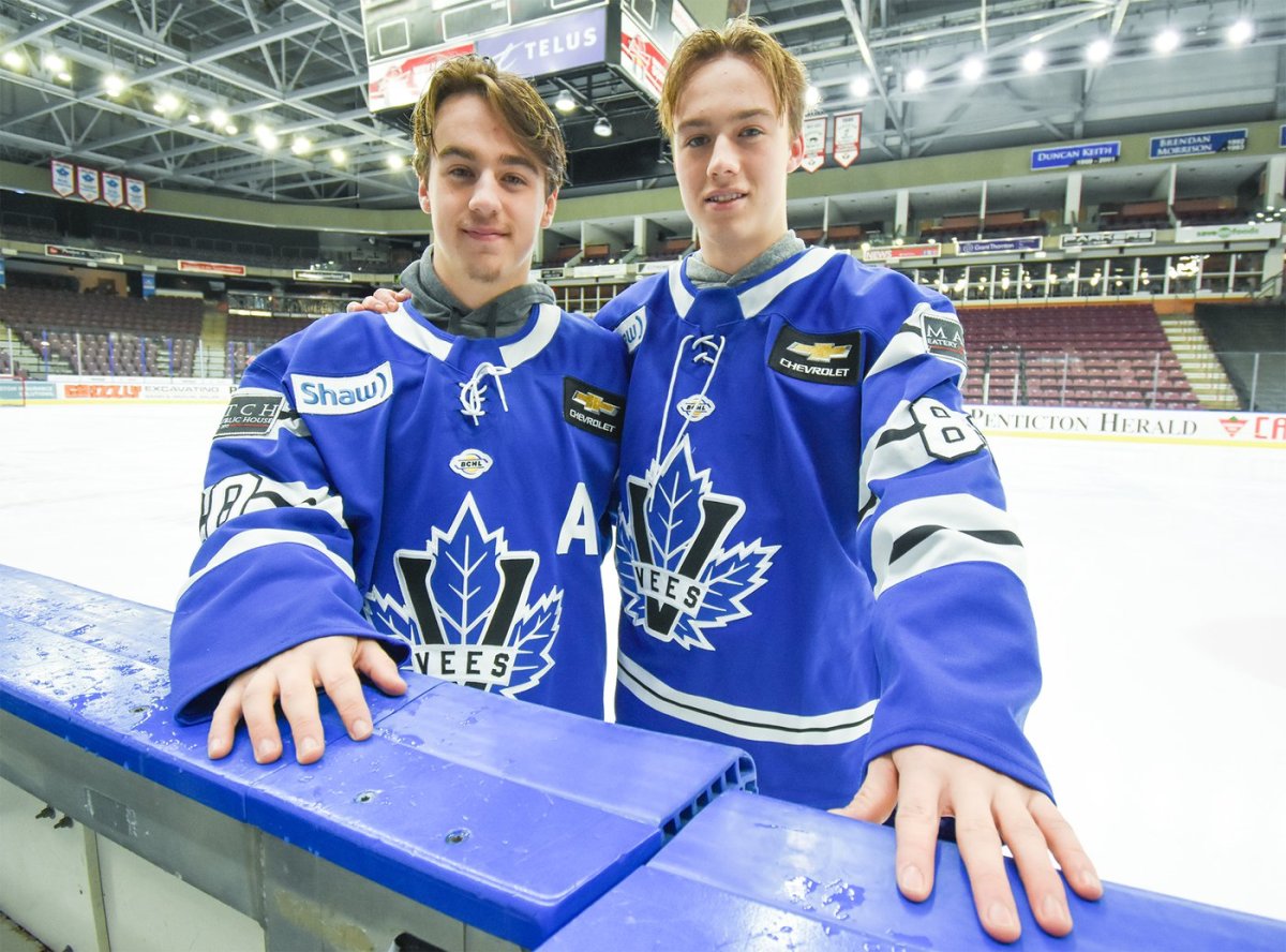 Josh and Bradly Nadeau of the Penticton Vees.