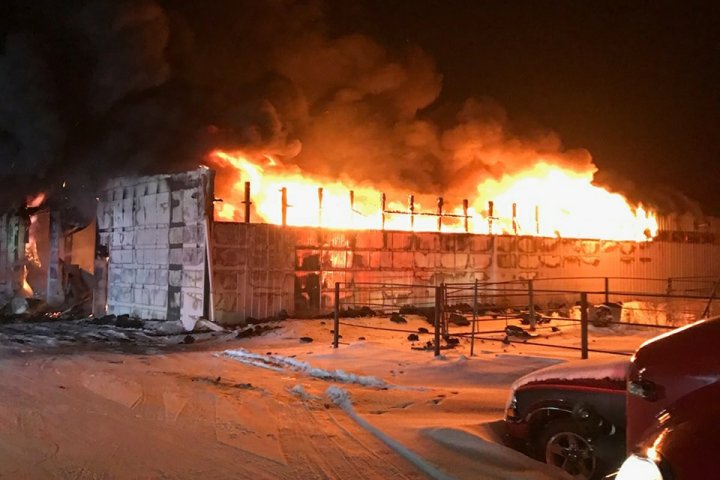 Three fire departments respond to Balgonie, Sask. shop fire