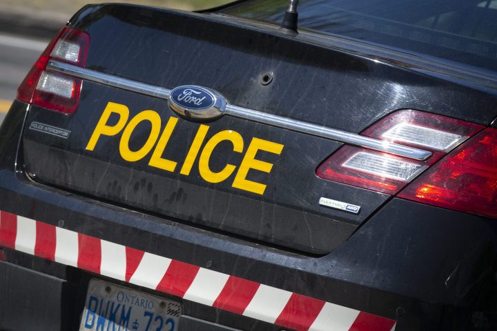 Ontario Provincial Police cruiser in Parham, Ontario on Monday, June 8, 2020. 