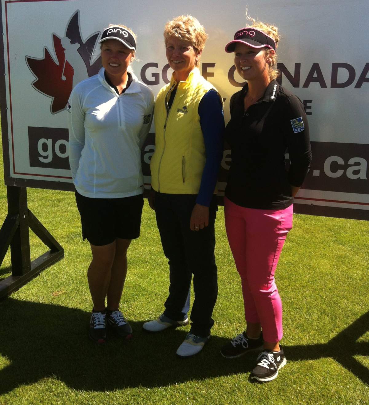 Golf pro Cathy Burton (middle)