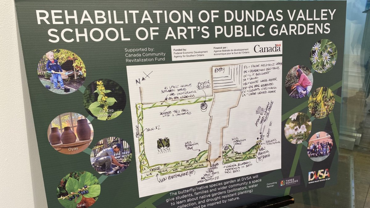 The federal government is helping the Dundas Valley School of Art with a non-repayable grant of $50,000 to create a pollinator garden.