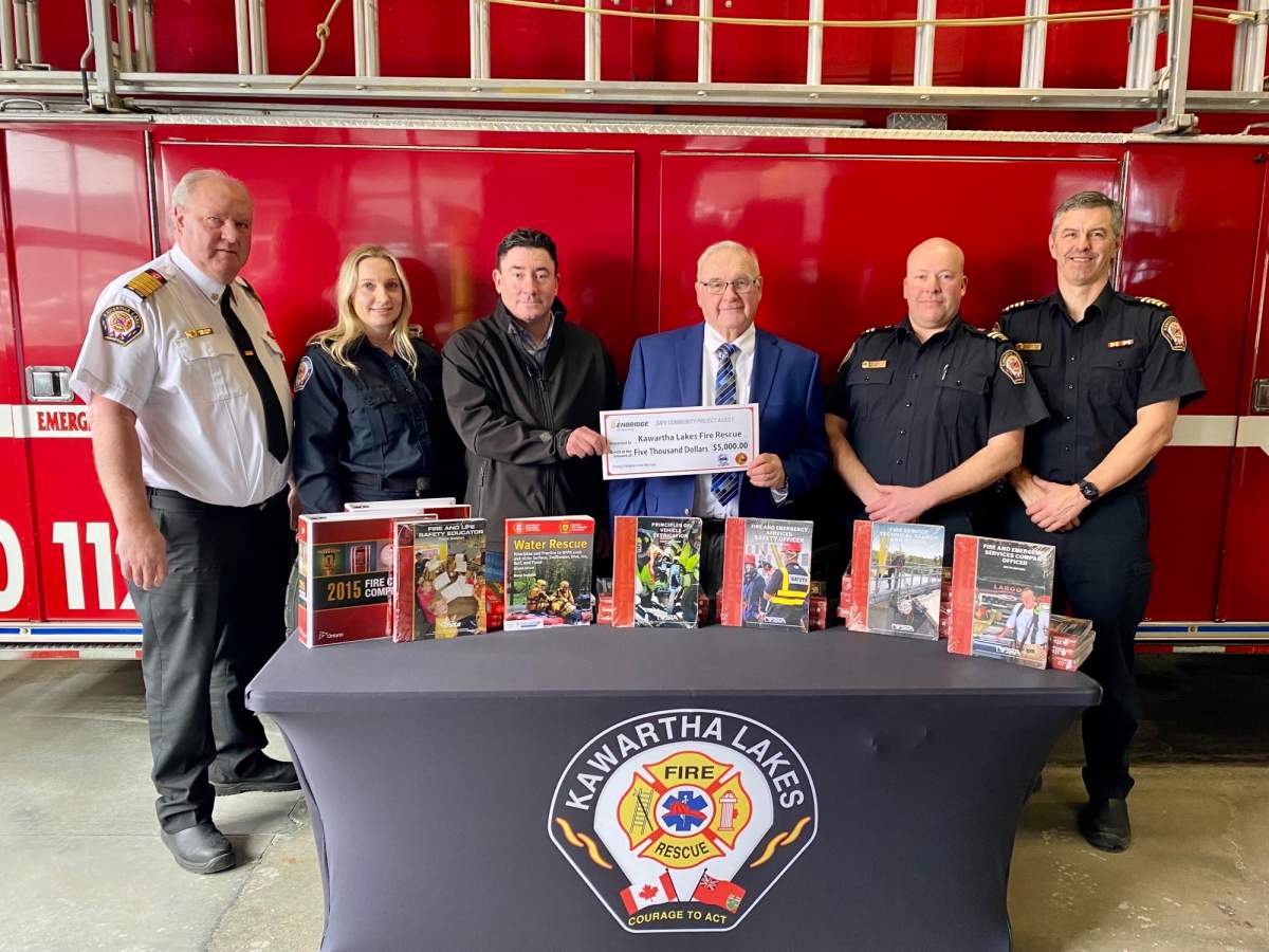 Enbridge Gas donated $5,000 to Kawartha Lakes Fire and Rescue for firefighter training.
