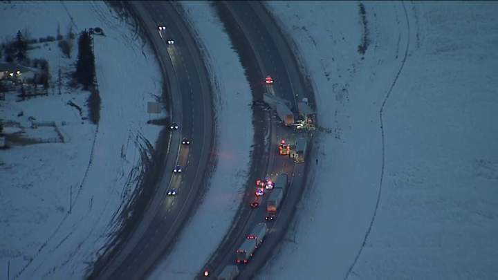 1 dead after multi-vehicle crash on Highway 1 north of Chestermere ...