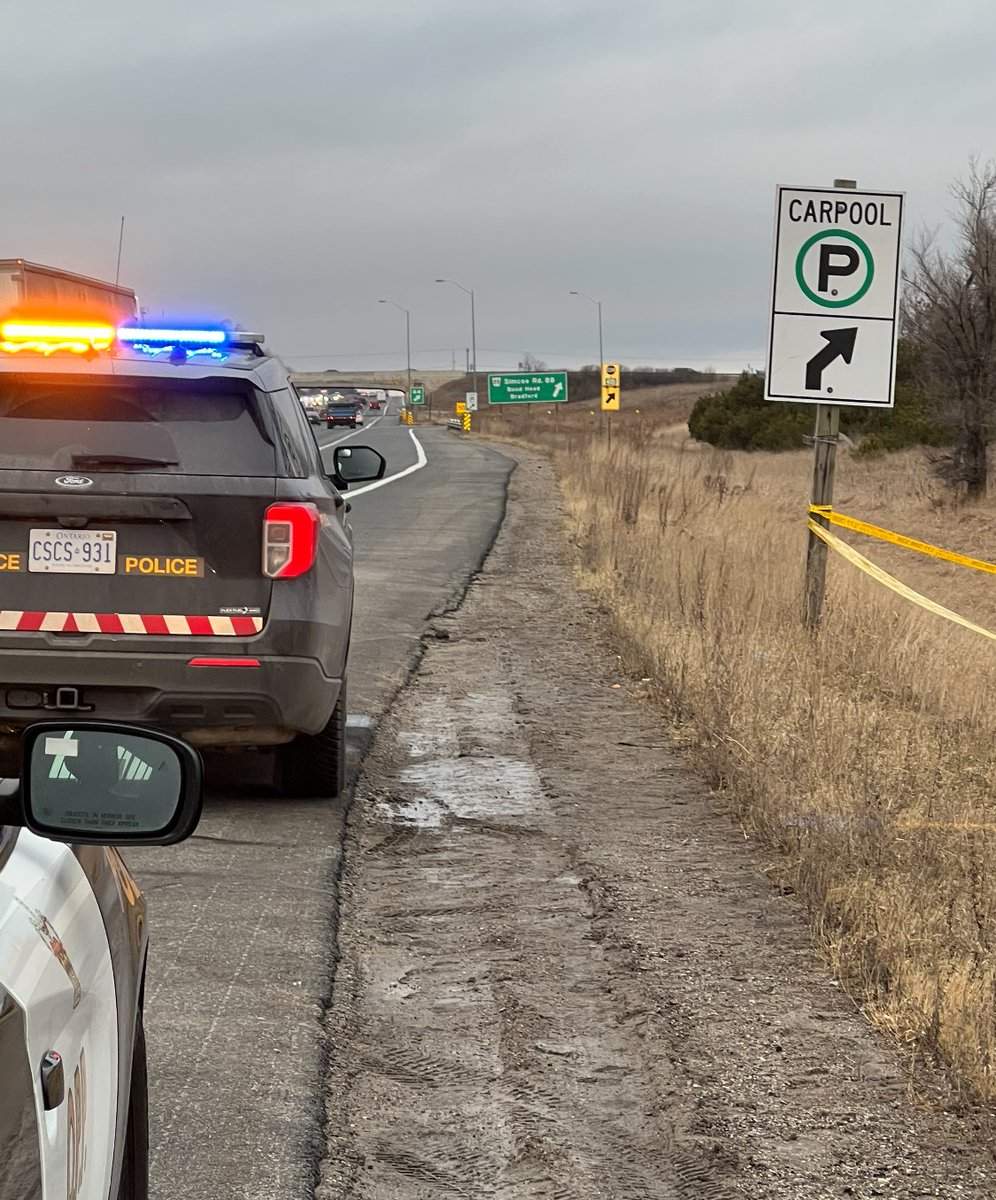 Police are investigating after a body was found along Highway 400 in Bradford West Gwillimbury.