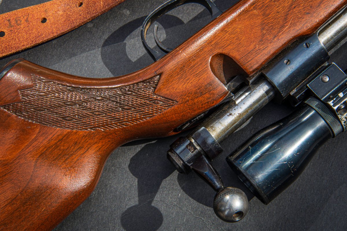 Stock photo of a hunting rifle.