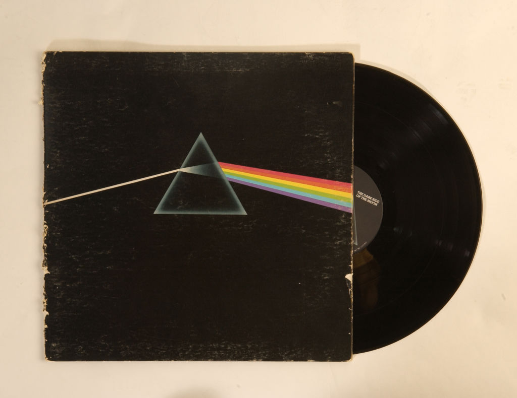 Pink Floyd's 'Dark Side of the Moon' record with its original design.
