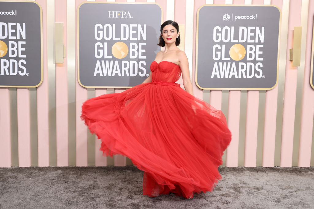Monica Barbaro attends the 80th Annual Golden Globe Awards at The Beverly Hilton on January 10, 2023 in Beverly Hills, California