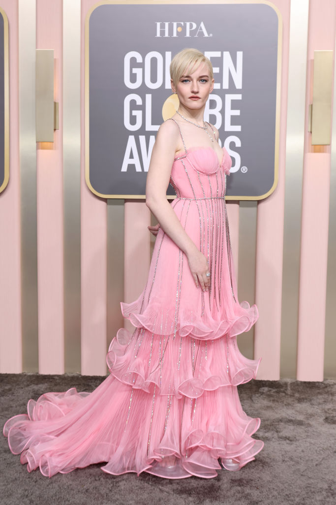 Julia Garner attends the 80th Annual Golden Globe Awards at The Beverly Hilton on January 10, 2023 in Beverly Hills, California.