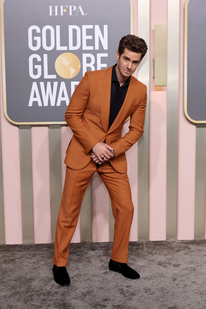 Andrew Garfield attends the 80th Annual Golden Globe Awards at The Beverly Hilton on January 10, 2023 in Beverly Hills, California.