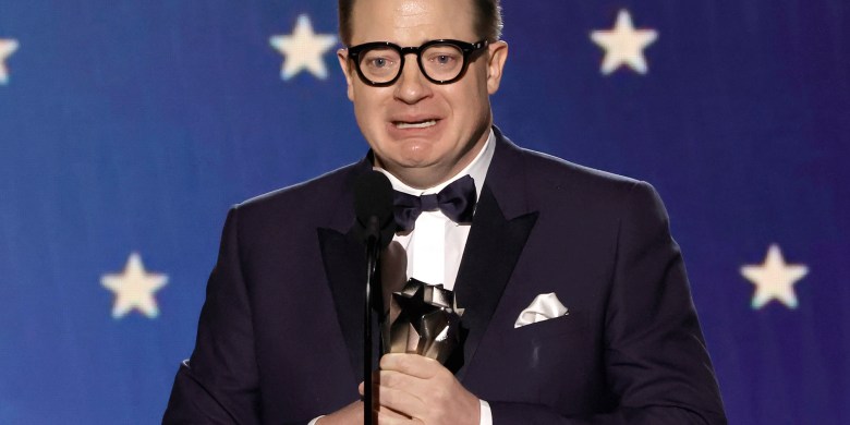 Brendan Fraser gives emotional, tearful speech at Critics Choice Awards