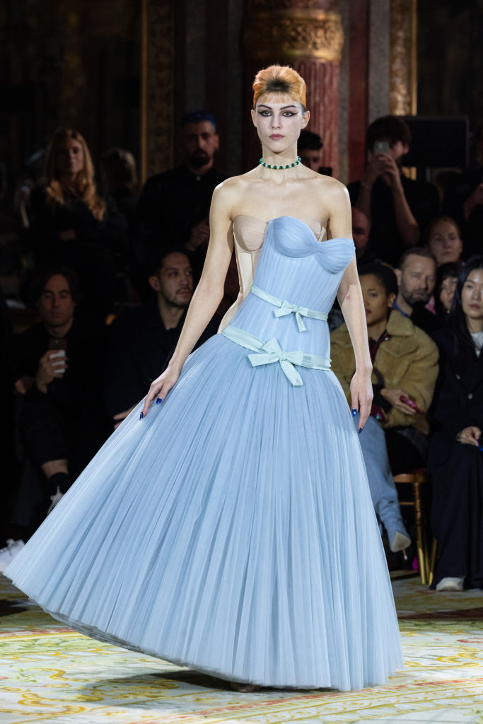 A model walks the runway during the Viktor & Rolf Haute Couture Spring Summer 2023 show as part of Paris Fashion Week on January 25, 2023 in Paris, France.