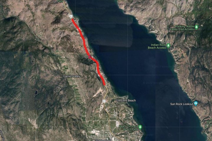 Highway 97: Blasting planned for section near Summerland