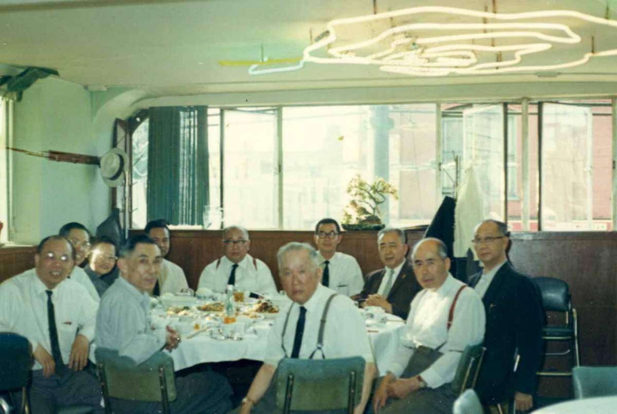 Diners on the mezzanine level of the original Ho Ho Restaurant.