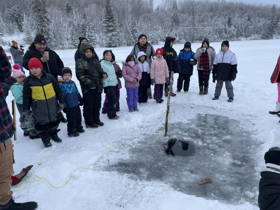 Students at Sturgeon Lake Central School in Saskatchewan learned how to ice fish, identify various species, filet and package their catch during the land-based education program.