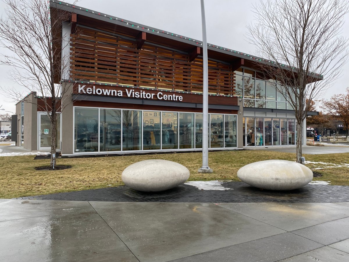 A Kelowna woman is suing the City of Kelowna and Tourism Kelowna after slipping and falling on ice in front of the city’s visitors centre in January 2021.