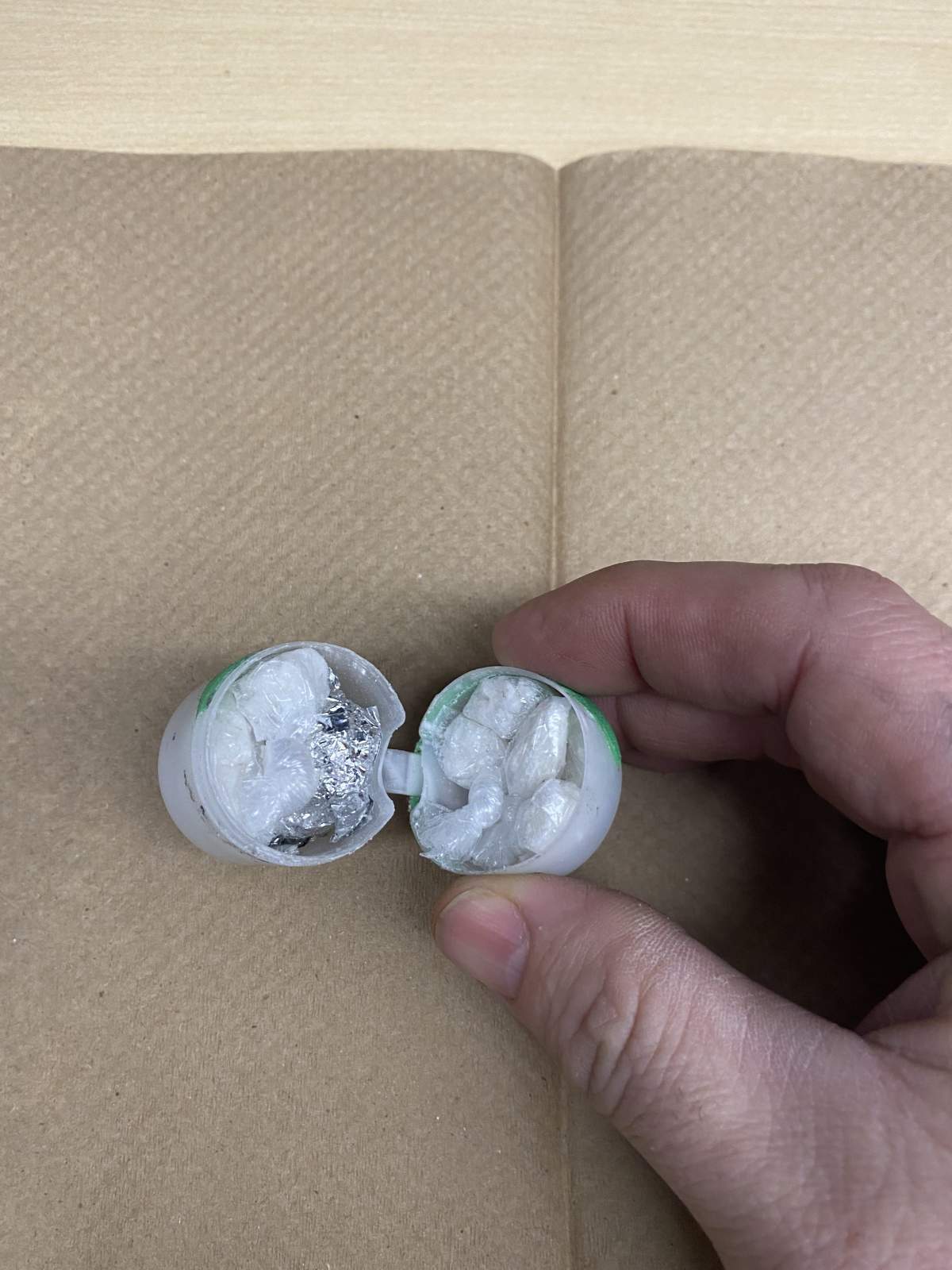 Drugs found inside a plastic egg.