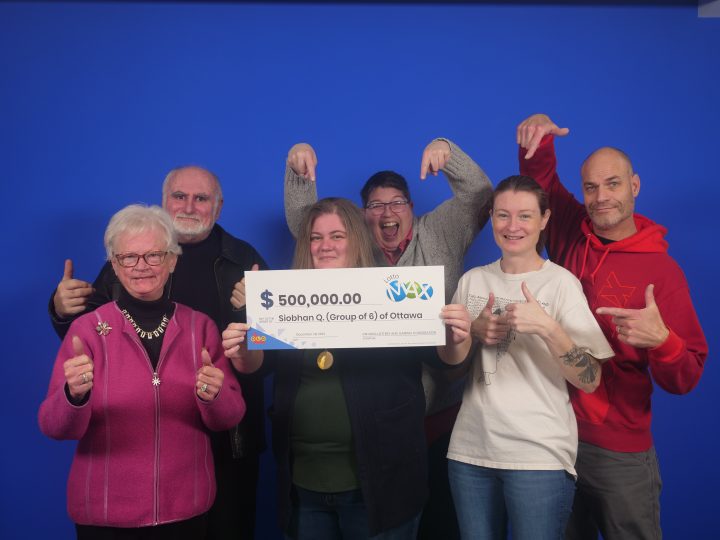 The six family members won $500,000 in the Oct. 7 Lotto Max draw.