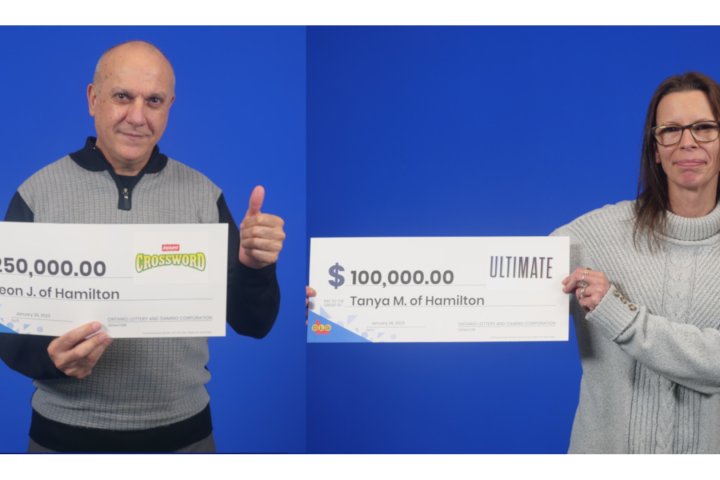 2 Hamilton, Ont. residents celebrating recent six-figure lottery wins