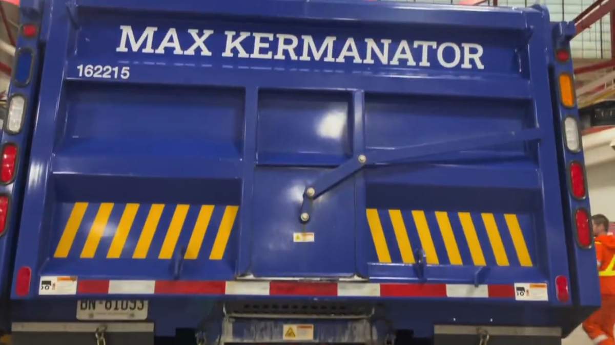 A City of Hamilton snowplow with a new name via a Name the Plow contest.