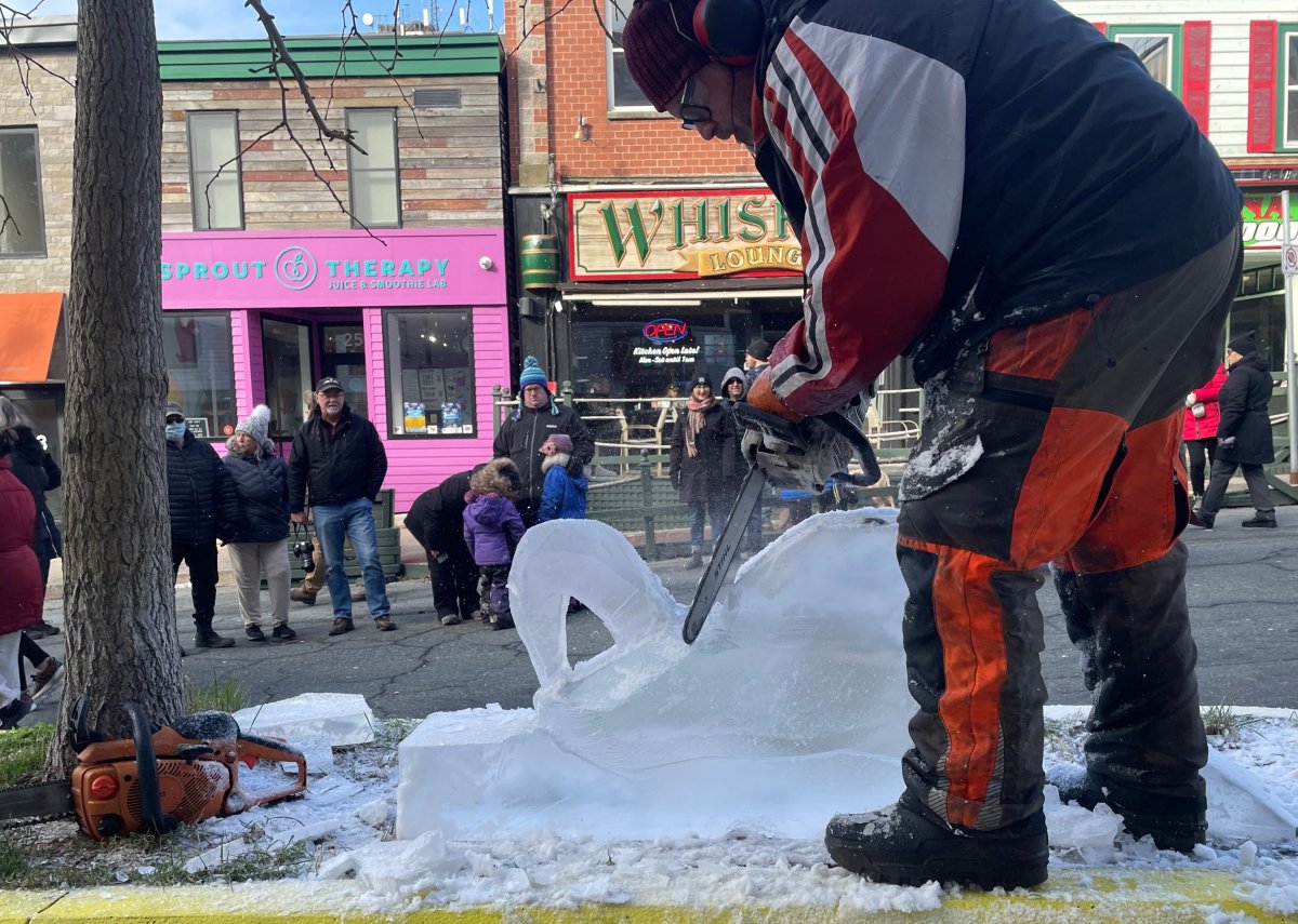‘Giant street party’ Dartmouth hosts artists in ice sculpting festival