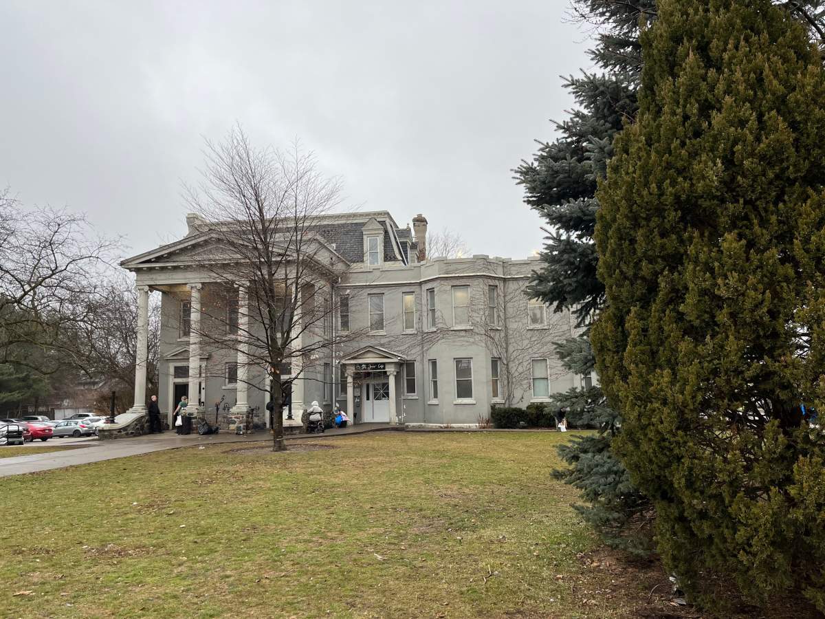 The site of the Community Hub at 602 Queens Ave., which is set to open its doors on Monday