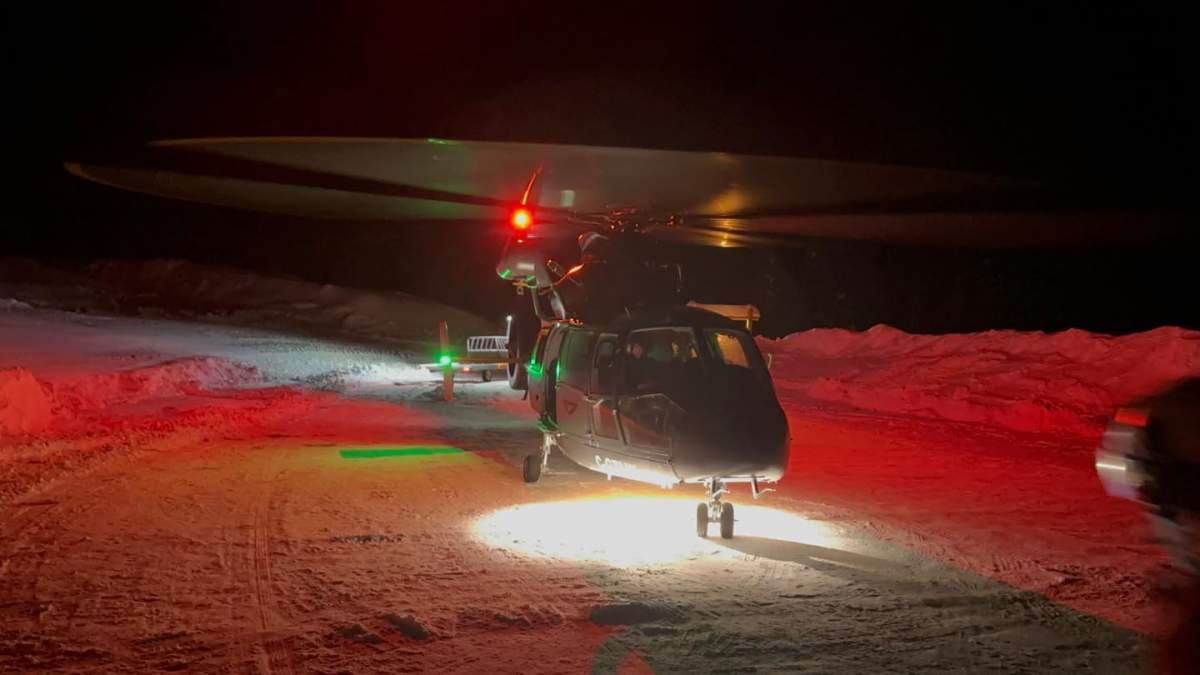 Helicopter rescue on Mount Baldy.