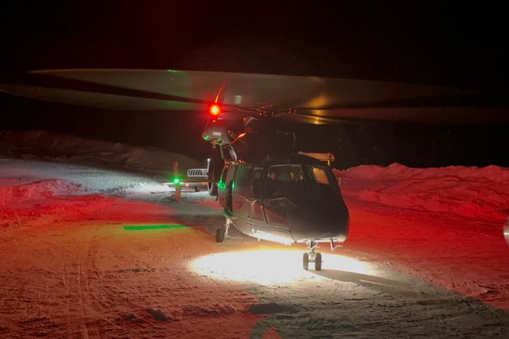 Helicopter deployed from Vancouver to rescue skier in Oliver B.C.
