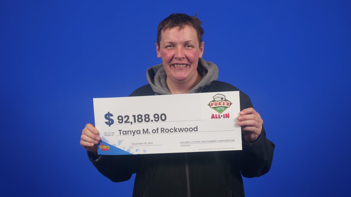 Tanya Mitchell of Rockwood won on Poker Lotto All-In lottery.