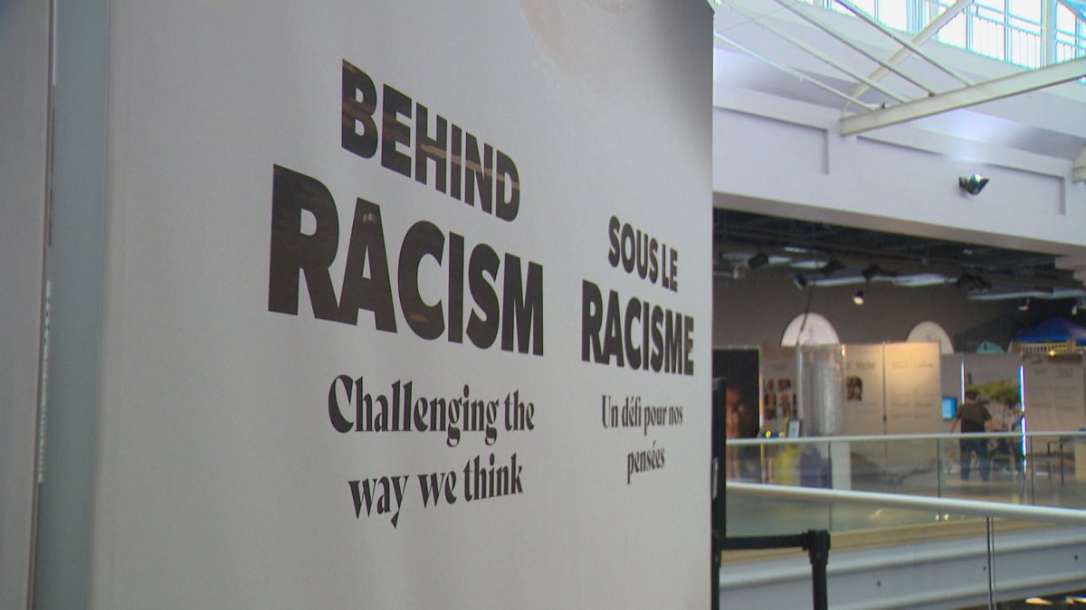 An interactive display at the Saskatchewan Science Centre allows visitors to have an open discussion about racism.
