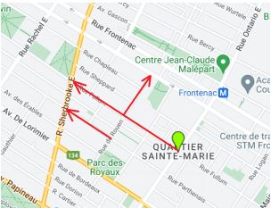A map of upcoming changes provided by the city of Montreal.