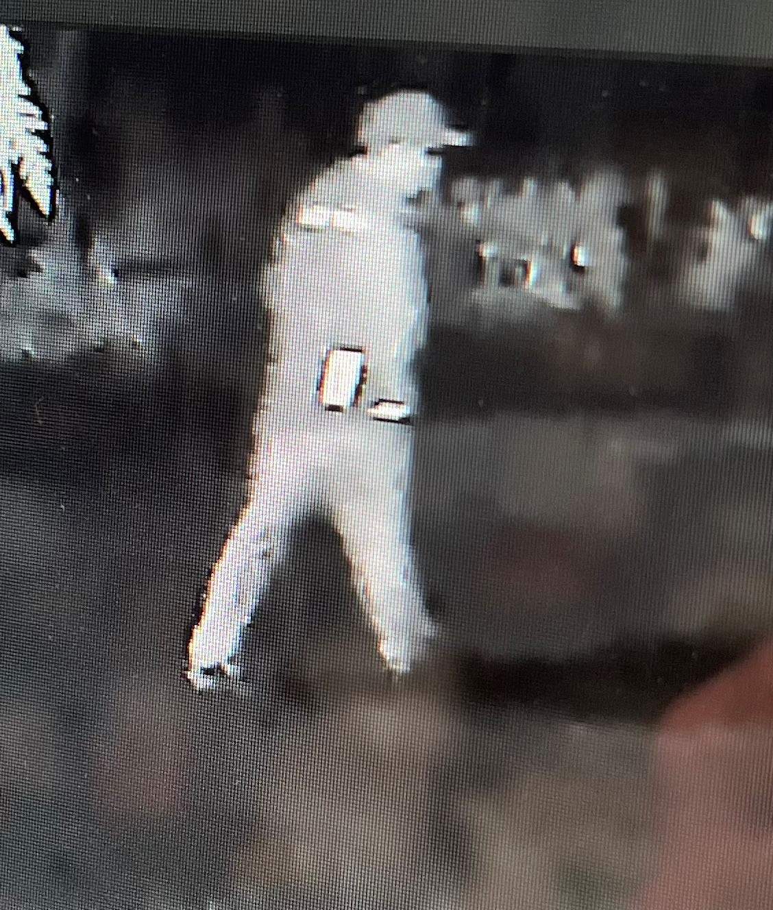 The couple says they caught this man on CCTV footage, who they believe is responsible for the harassment.