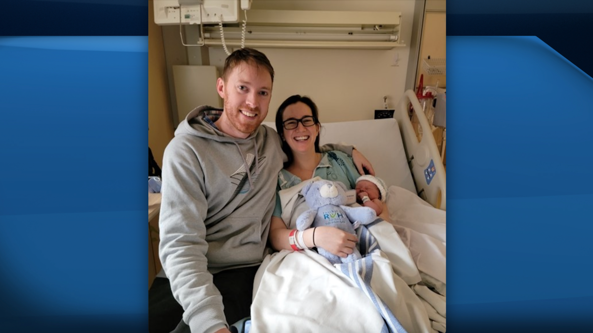 First-time parents Danielle Doyle and Simon Hall welcome their son and Barrie's first baby of 2023, Wesley, born Jan. 1 at 1:59 a.m. at Royal Victoria Regional Health Centre.