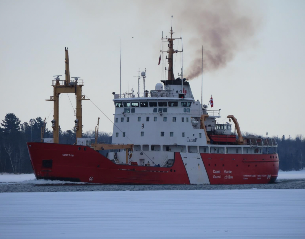 The Canadian Coast Guard advises residents in Midland, Ont., that the CCGS Griffon will be carrying out icebreaking operations.