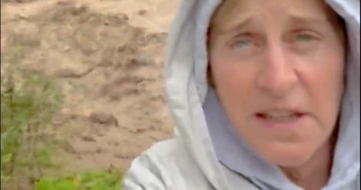 Ellen DeGeneres shares raging flood video at California home: “This is crazy” – National | Globalnews.ca