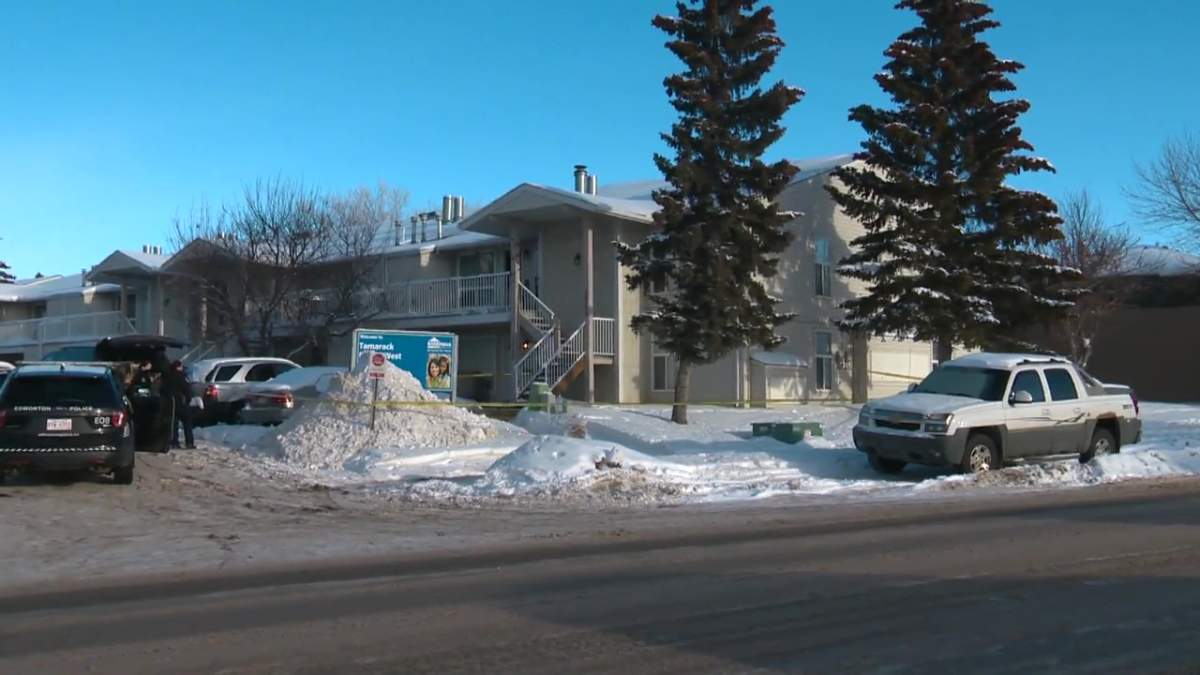 The Boardwalk Tamarack East and West townhouse complex on Mill Woods Road East/38 Street and 16 A Avenue, where a man was fatally shot on Jan. 1, 2023.