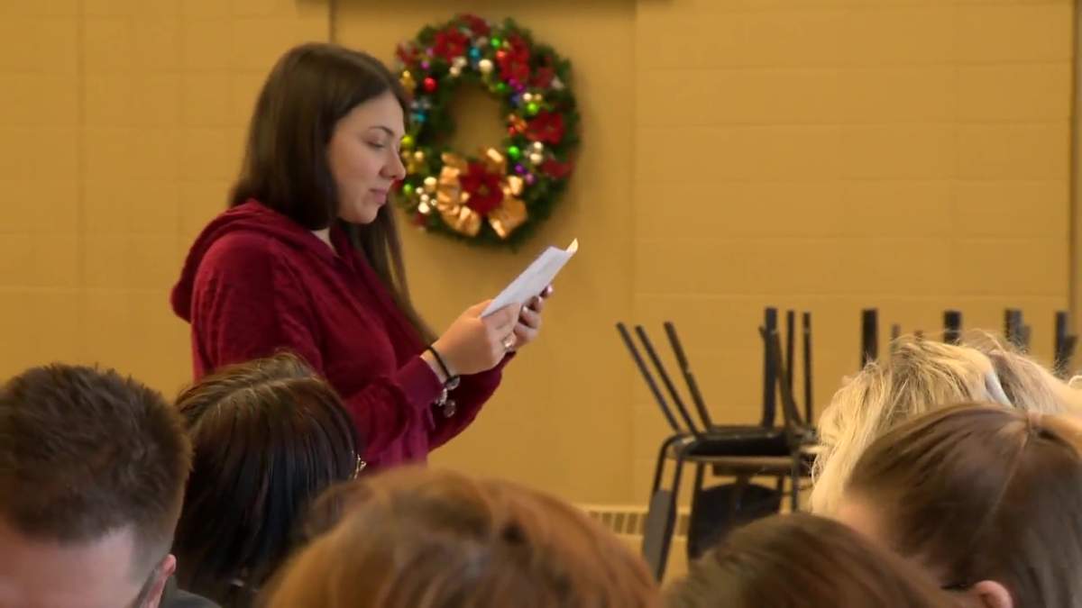 Ukrainian refugee Nataliia Demiamenko in Calgary in January 2023.