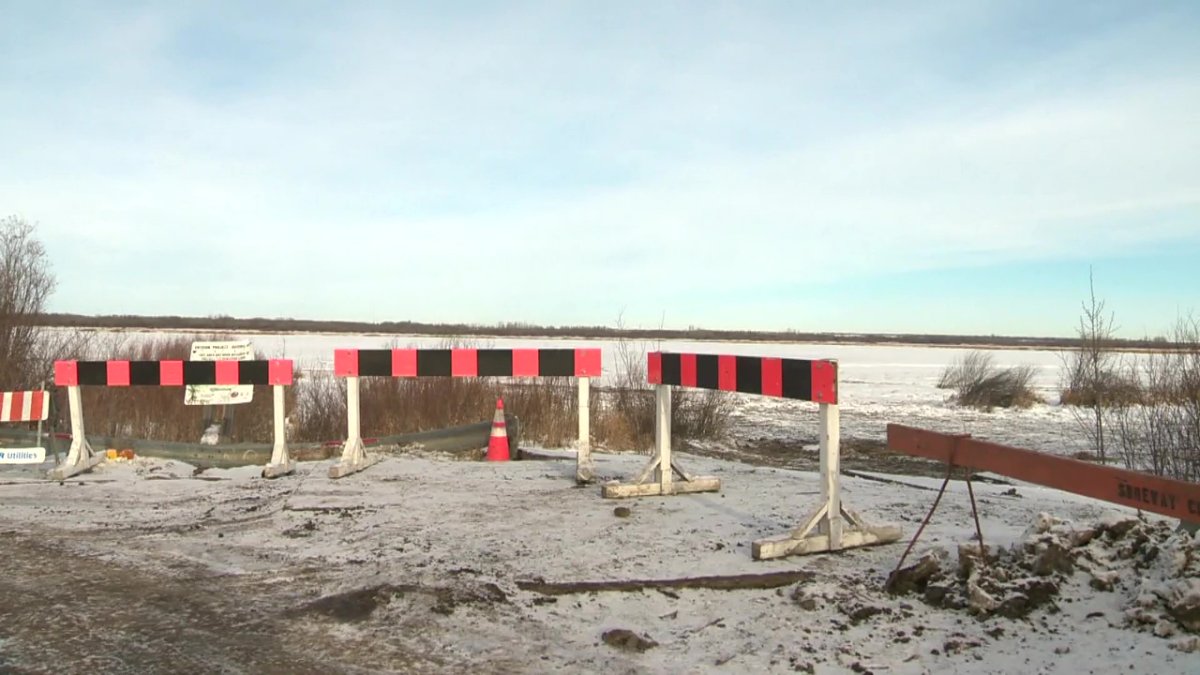 The site of a Alberta Capital Region Wastewater Commission pipeline spill on Big Lake, northwest of Edmonton and west of St. Albert, on Friday, Jan. 20, 2023.