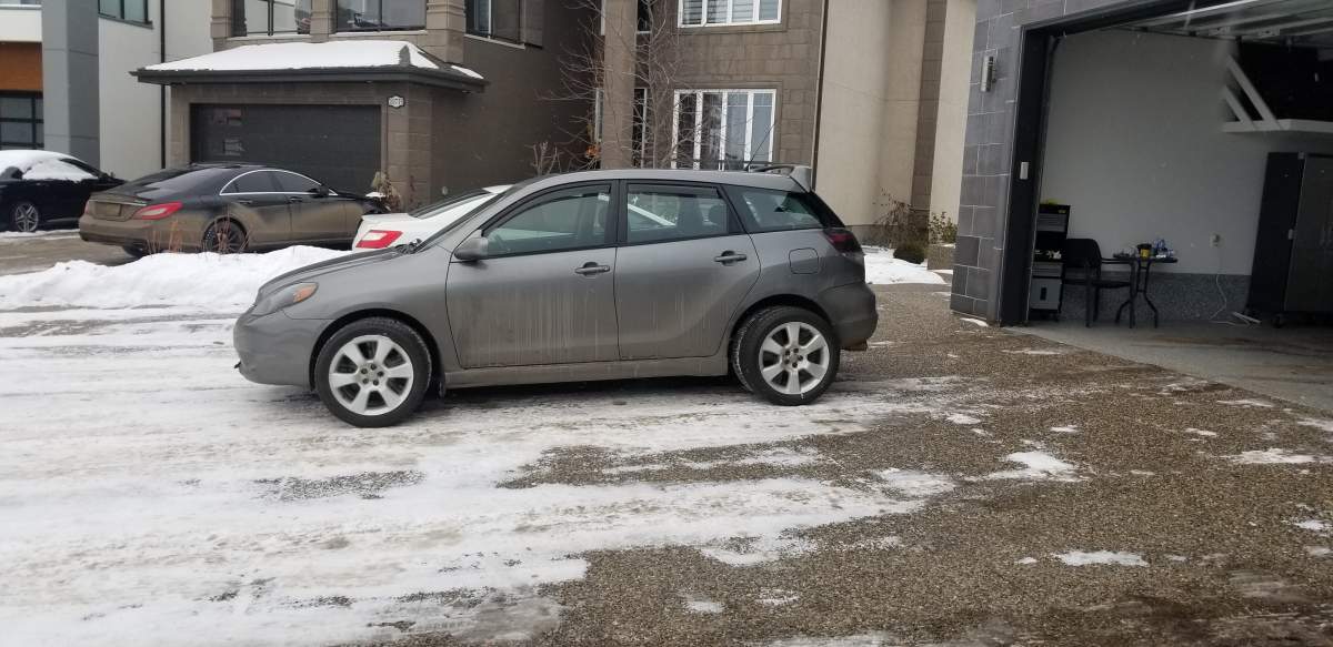 Photo of Trevor Cazemier’s car taken before using the car wash in Edmonton.