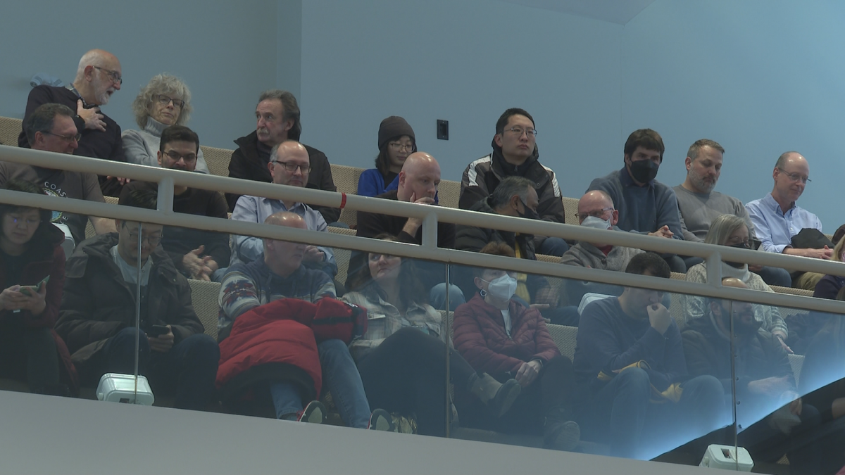 At least 100 people filled the upstairs gallery at Fredericton’s city hall.