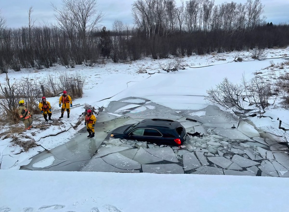 City of Kawartha Lakes OPP say a driver escape uninjured after crashing a vehicle into water on Jan. 20, 2022.