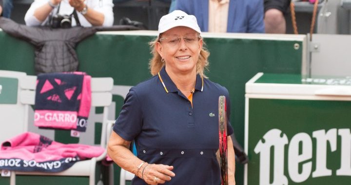 Tennis legend Martina Navratilova diagnosed with throat and breast cancer – National | Globalnews.ca
