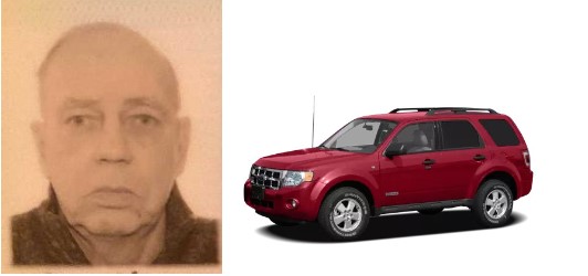 Photo of  Elmer Shrumm and his vehicle.
