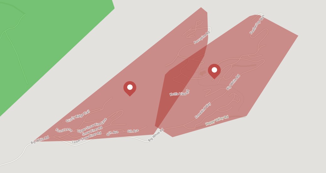 A downed power line has taken out the electricity for 2,000 customers at Big White.