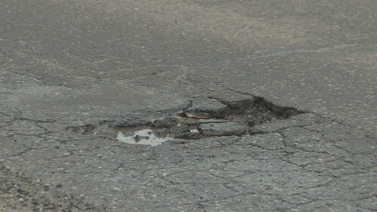 Pothole stock image.