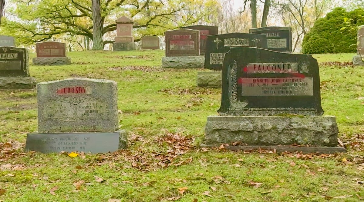 In late October 2021, dozens of headstones at Quinte West cemeteries were found vandalized. An arrest was made on Jan. 19, 2023.