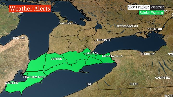 Localized flooding possible in some areas of southern Ontario with heavy rain on the way