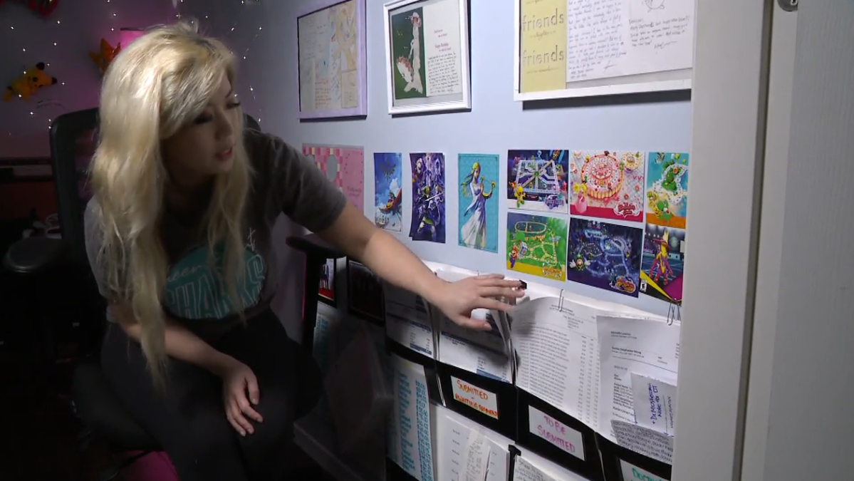 Tashia Wong shows off the complex filing system she has created to manage her medical records, claims information and correspondence with ICBC.